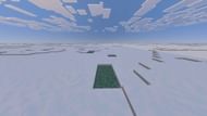 Snowy Kingdom is a flat world layered with snow sheets. (Image via Sportskeeda Gaming || Mojang Studios)